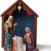 Collectible Figurines * | At Discount Prices Enesco Jim Shore Heartwood Creek Holy Family With Stable 4-Piece Nativity Figurine