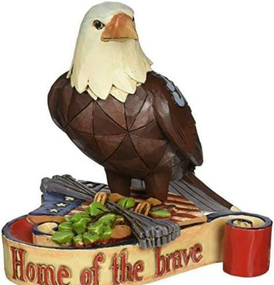 Collectible Figurines * | Reduction In Price Jim Shore For Enesco Heartwood Creek 3.25-Inch Patriotic Eagle Figurine, Mini By Jim Shore For Enesco