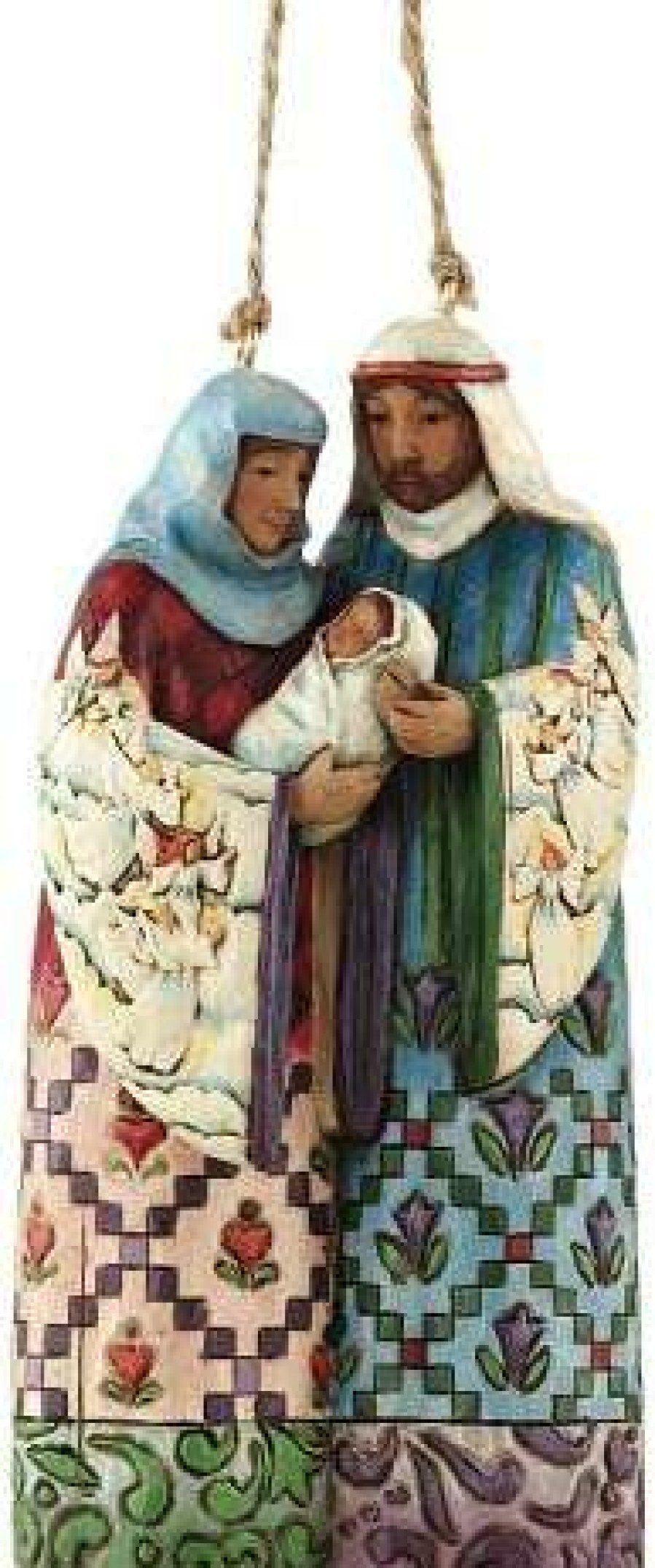 Collectible Figurines * | Clearance Jim Shore Enesco Heartwood Creek Holy Family Hanging Ornament 4007946