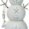 Collectible Figurines * | Outlet Transpac Coastal Sandman Snowman Figurine