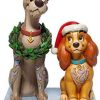 Collectible Figurines * | Competitive Price Enesco Jim Shore Disney Traditions Christmas Lady And The Tramp Figurine, 6.6 Inch, Multicolor