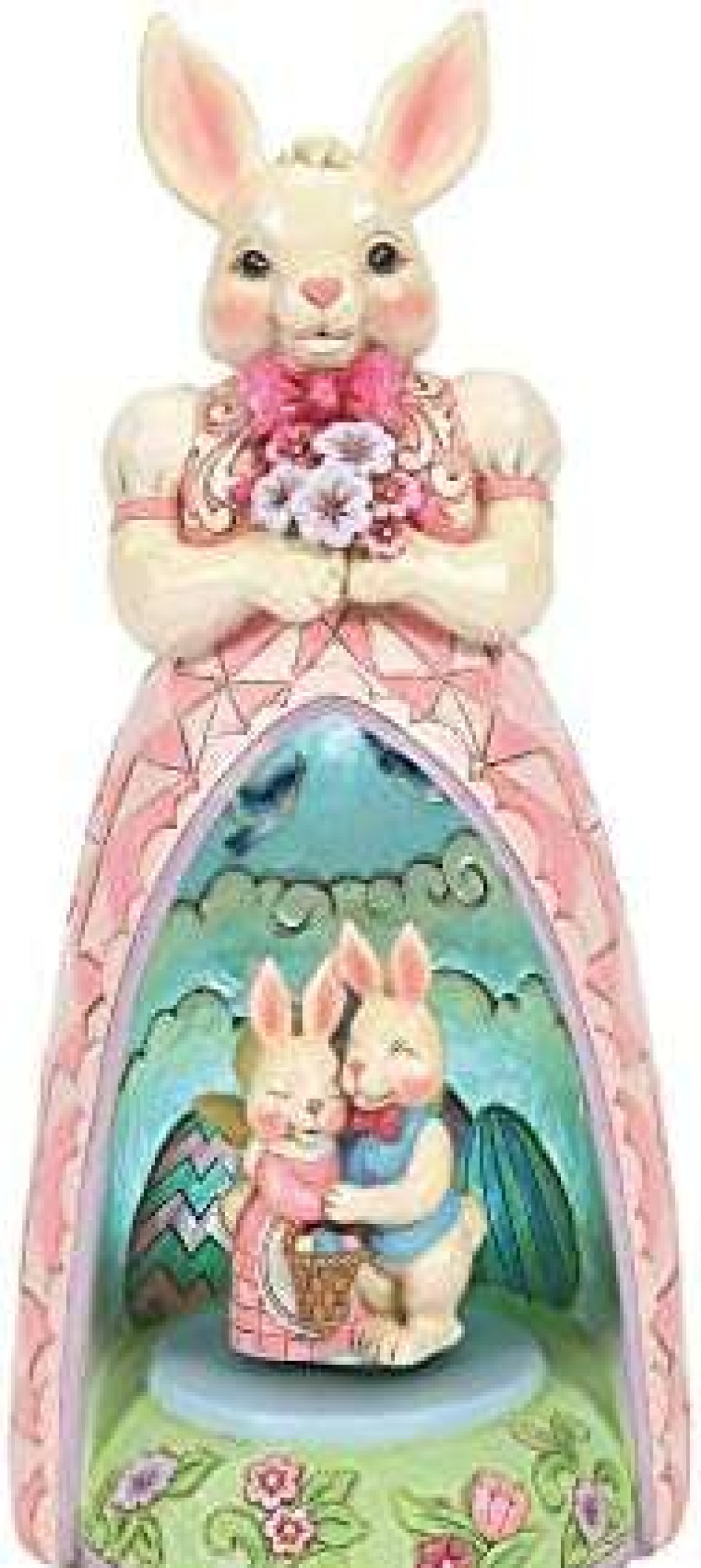 Collectible Figurines * | Outlet Jim Shore Heartwood Creek Bunny With Lighted Rotating Scene Figurine, Multi Color, 10.875 In H X 5.25 In W X 5.375 In L, 6008302