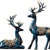 Home Decor Products * | Excellent Mayiaho Statues For Home Decor Figurines Sculptures Modern 11.4 Large Deer Decorations Center Table Living Room Resin 2Pcs Big Shelf Accents Bookshelf Fireplace Items Christmas Reindeer Blue Unique