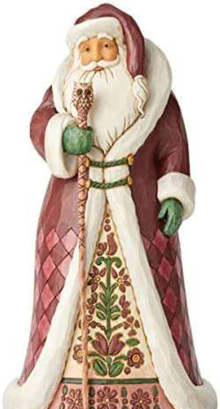 Collectible Figurines * | Reliable Quality Jim Shore Heartwood Creek 6004135 Regal Santa With Cane Figurine,Resin, 12.25 Inches, Multicolor