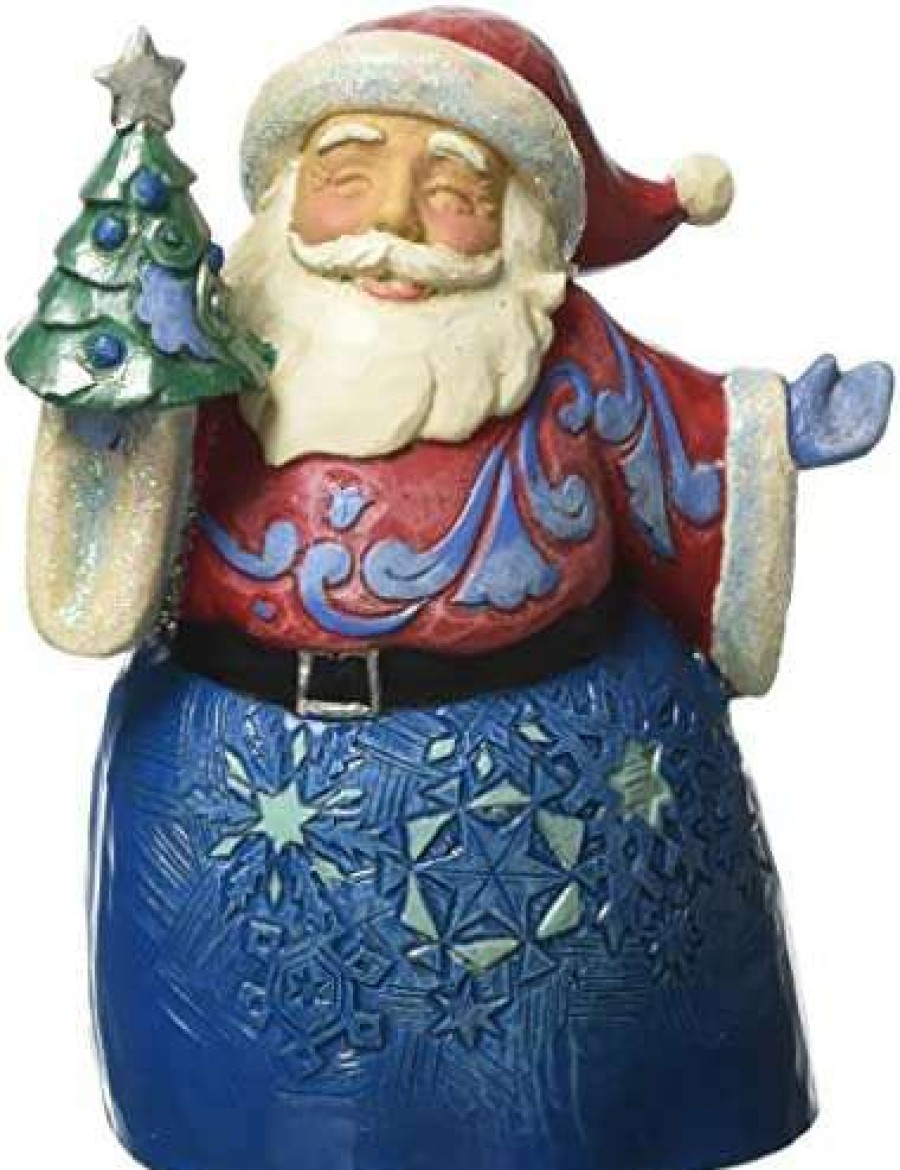 Collectible Figurines * | Store Jim Shore Heartwood Creek Js Hwc Fig Wondr Pint/Santa Figurine