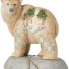 Collectible Figurines * | Hot Sell Enesco Jim Shore Heartwood Creek White Woodland Bear With Mountain Scene Figurine, 5.51 H, Multicolor