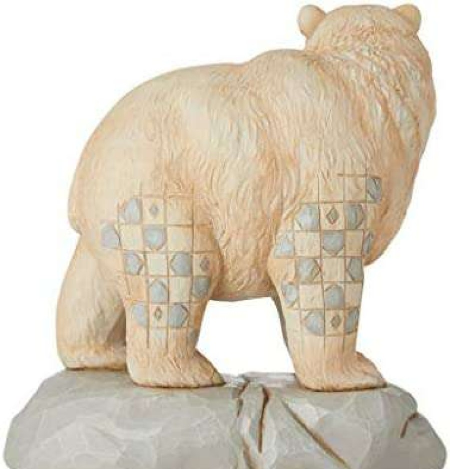 Collectible Figurines * | Hot Sell Enesco Jim Shore Heartwood Creek White Woodland Bear With Mountain Scene Figurine, 5.51 H, Multicolor