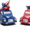 Collectible Figurines * | Outlet Hodao Christmas Truck Gnomes Figurines Home Decorations Patriotic Gnomes (Red And Blue)