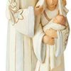 Collectible Figurines * | Top Sell Enesco Jim Shore Heartwood Creek White Woodland Holy Family Figurine, 6.69 Inch, Multicolor