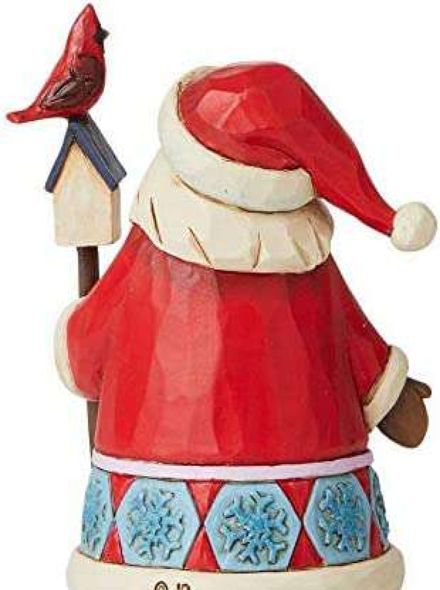 Collectible Figurines * | Fascinating Model Enesco Jim Shore Heartwood Creek Santa With Cardinal And Birdhouse Miniature Figurine, 4 Inch, Multicolor