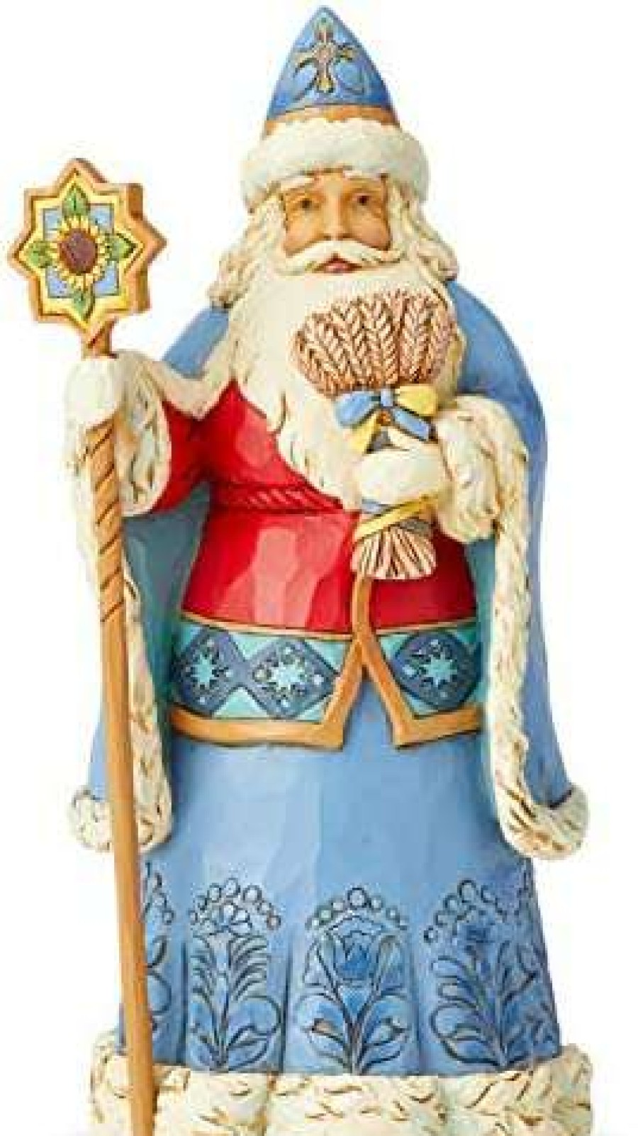 Collectible Figurines * | At Discount Prices Enesco Jim Shore Heartwood Creek Santa'S Around The World Ukrainian Figurine, 7.1 Inch, Multicolor