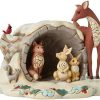 Collectible Figurines * | Fashionable Enesco Jim Shore Wonderland Animals In Hollow Log Figurine 6009487