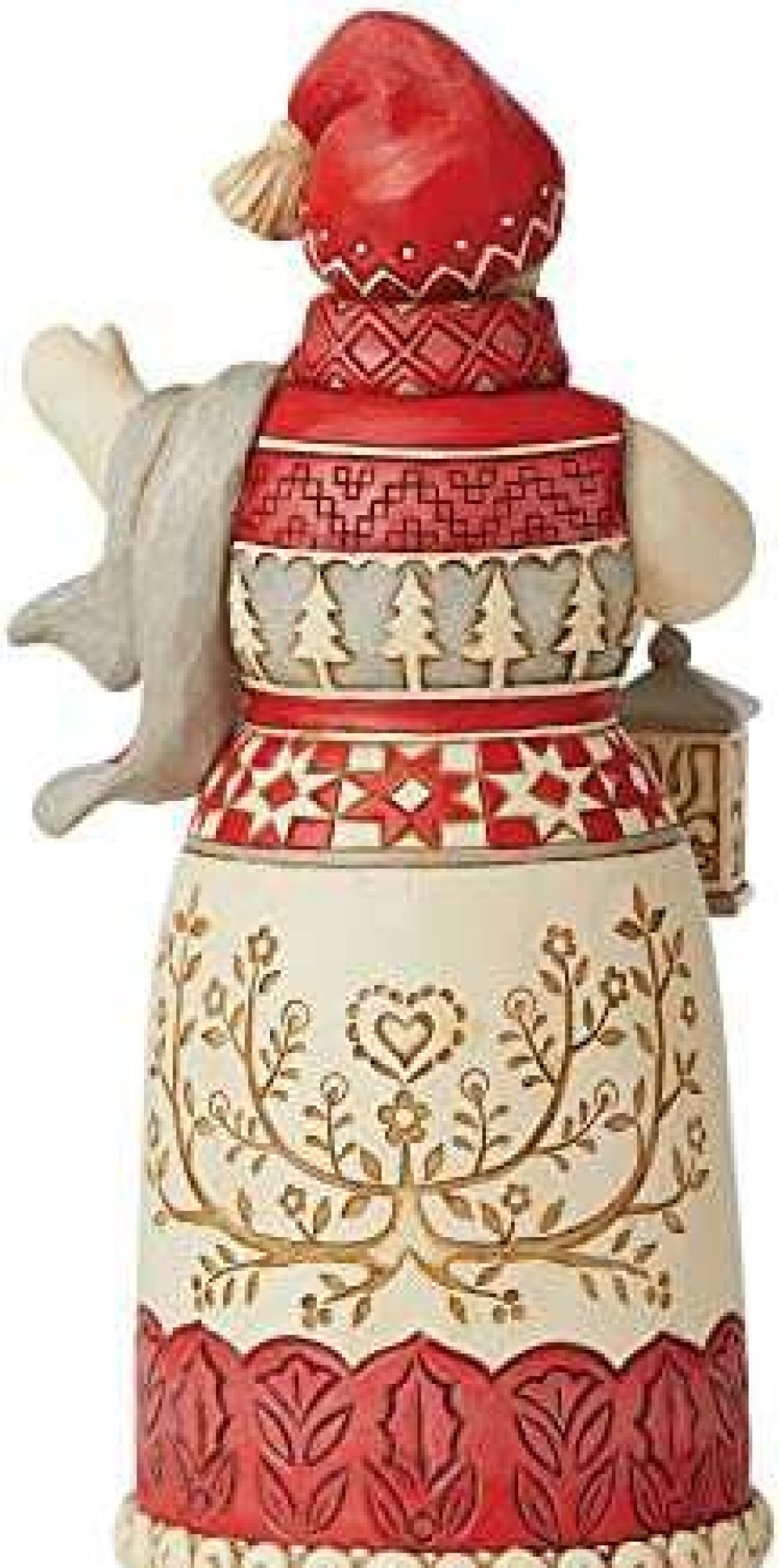 Collectible Figurines * | Competitive Price Enesco Jim Shore Heartwood Creek Nordic Noel Snowman With Lantern Figurine 6009501