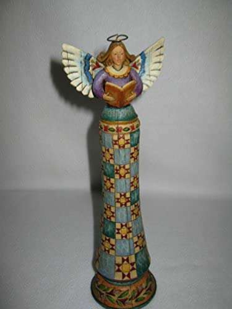 Collectible Figurines * | Top Sell Jim Shore Heartwood Creek Angel Celebrate With Joy 4002420