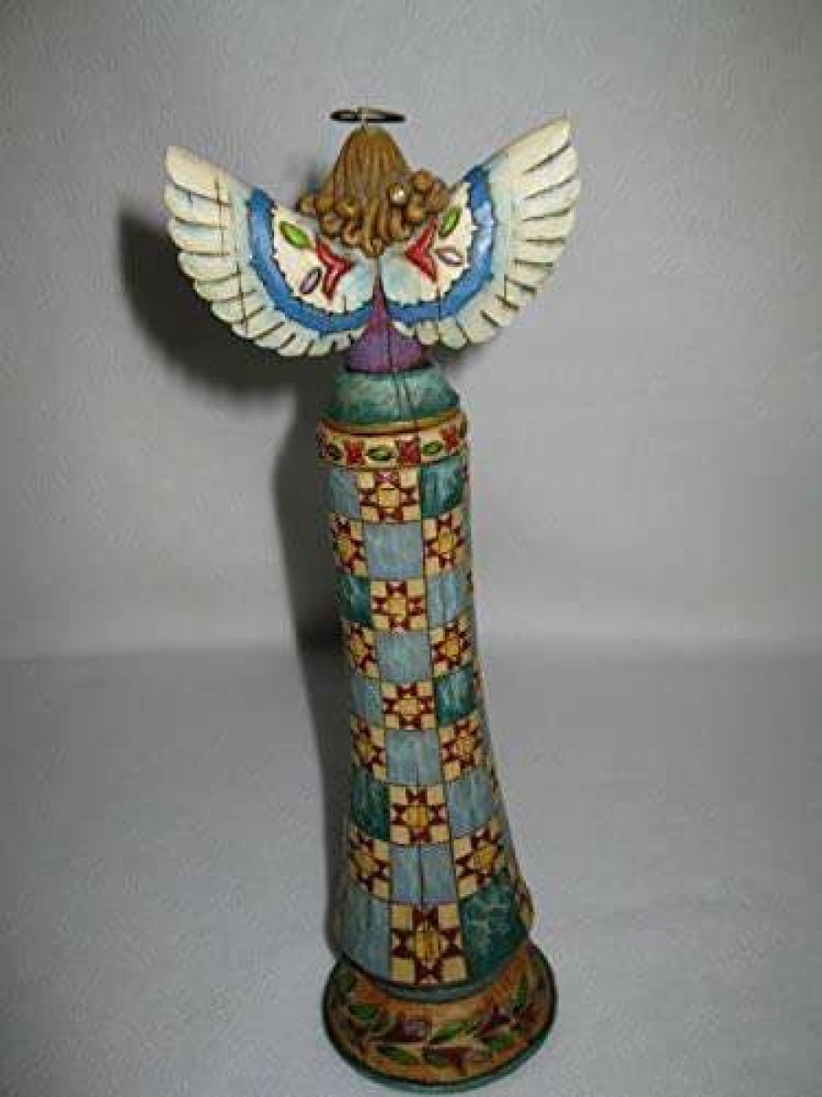 Collectible Figurines * | Top Sell Jim Shore Heartwood Creek Angel Celebrate With Joy 4002420