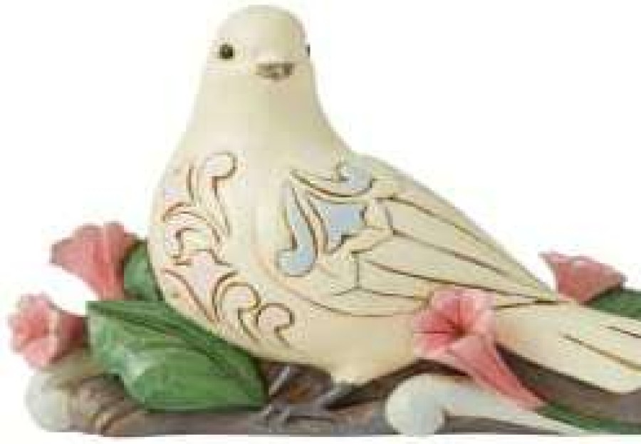 Collectible Figurines * | Clearance Jim Shore Heartwood Creek Spring Birds Bundle Of 4: Dove 6010283, Goldfinch 6010282, Baltimore Oriole 6010281, Barn Owl 6010444 Figurine Set