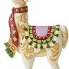 Collectible Figurines * | Competitive Price Enesco Jim Shore Heartwood Creek Fa-La-Llama With Scarf Pint-Sized Figurine, 5.63 Inch, Multicolor