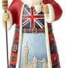 Collectible Figurines * | Discount Sale Enesco Jim Shore Heartwood Creek British Santa Around The World Figurine, 7 , Multicolor, 2 Count