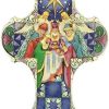 Collectible Figurines * | Fascinating Model Jim Shore For Enesco Heartwood Creek Nativity Cross Plaque, 9-Inch