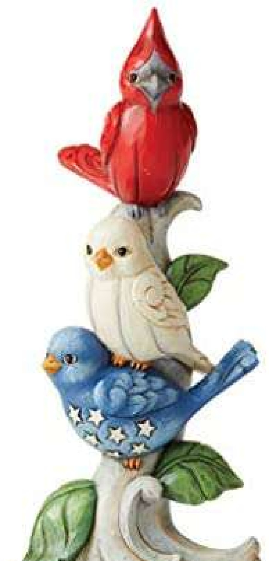 Collectible Figurines * | Hot Sell Enesco Jim Shore Heartwood Creek Patriotic Stacked Birds Figurine, 7.72 Inch, Multicolor