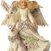 Collectible Figurines * | Hot Sell Jim Shore Heartwood Creek Js Hwc Fig Wdlnd Angel/White Figurine