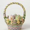 Collectible Figurines * | Hot Sell Jim Shore Hwc By Enesco 12Th Anniversary Easter Basket W/3 Eggs