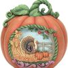 Collectible Figurines * | Store Enesco Jim Shore Heartwood Creek Harvest Pumpkin With Scene, Figurine, 8.46 Inch, Multicolor