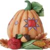 Collectible Figurines * | Discount Sale Enesco Jim Shore Heartwood Creek Harvest Pumpkin With Bounty Miniature Figurine, 4 Inch, Multicolor