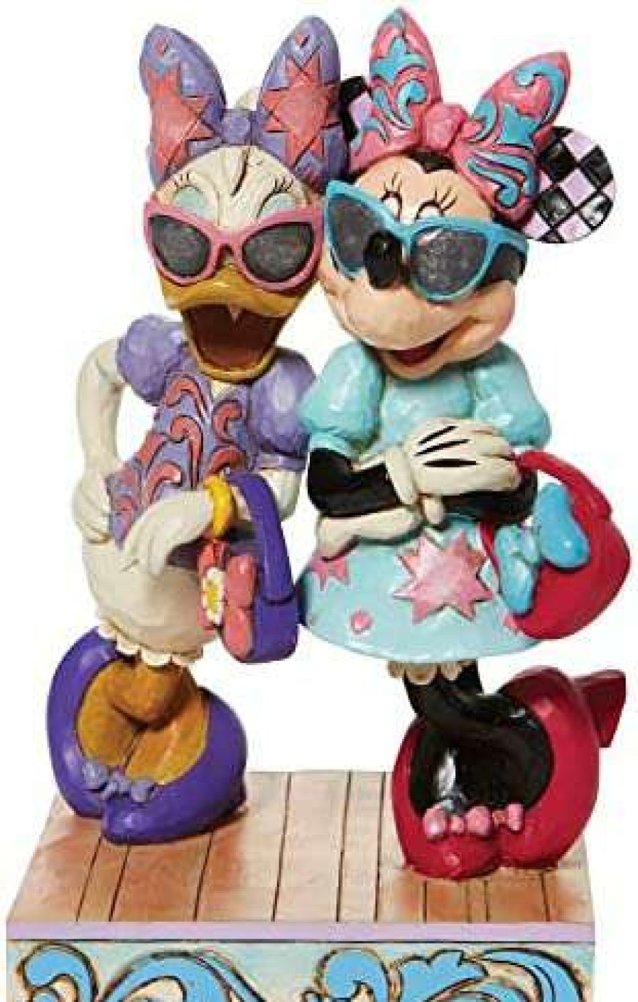 Collectible Figurines * | At The Best Price Enesco Jim Shore Disney Traditions Minnie And Daisy Fashionistas Figurine 6010089