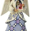 Collectible Figurines * | Tendy Style Enesco Jim Shore Heartwood Creek Angel Holding Nativity Stable Figurine 6008922